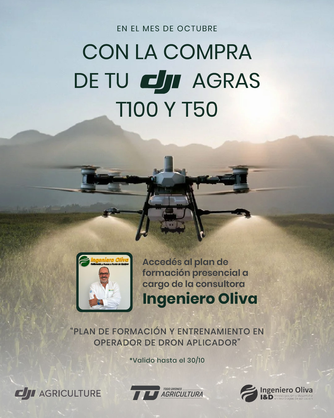 Promoción DJI Drones T100 y T50